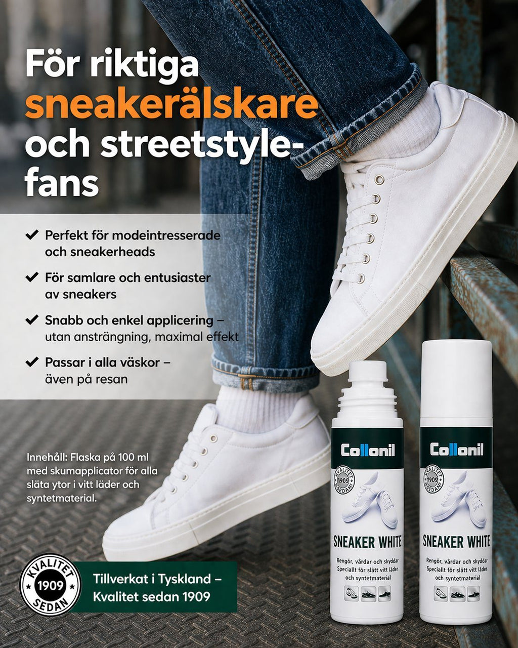50 se sneaker white synlig effekt