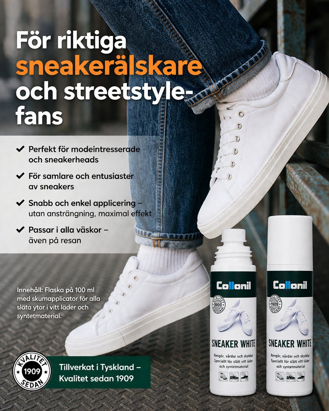 50 se sneaker white synlig effekt