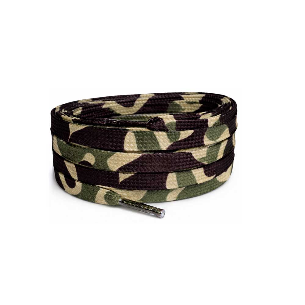 55 camouflage skosnoeren groena