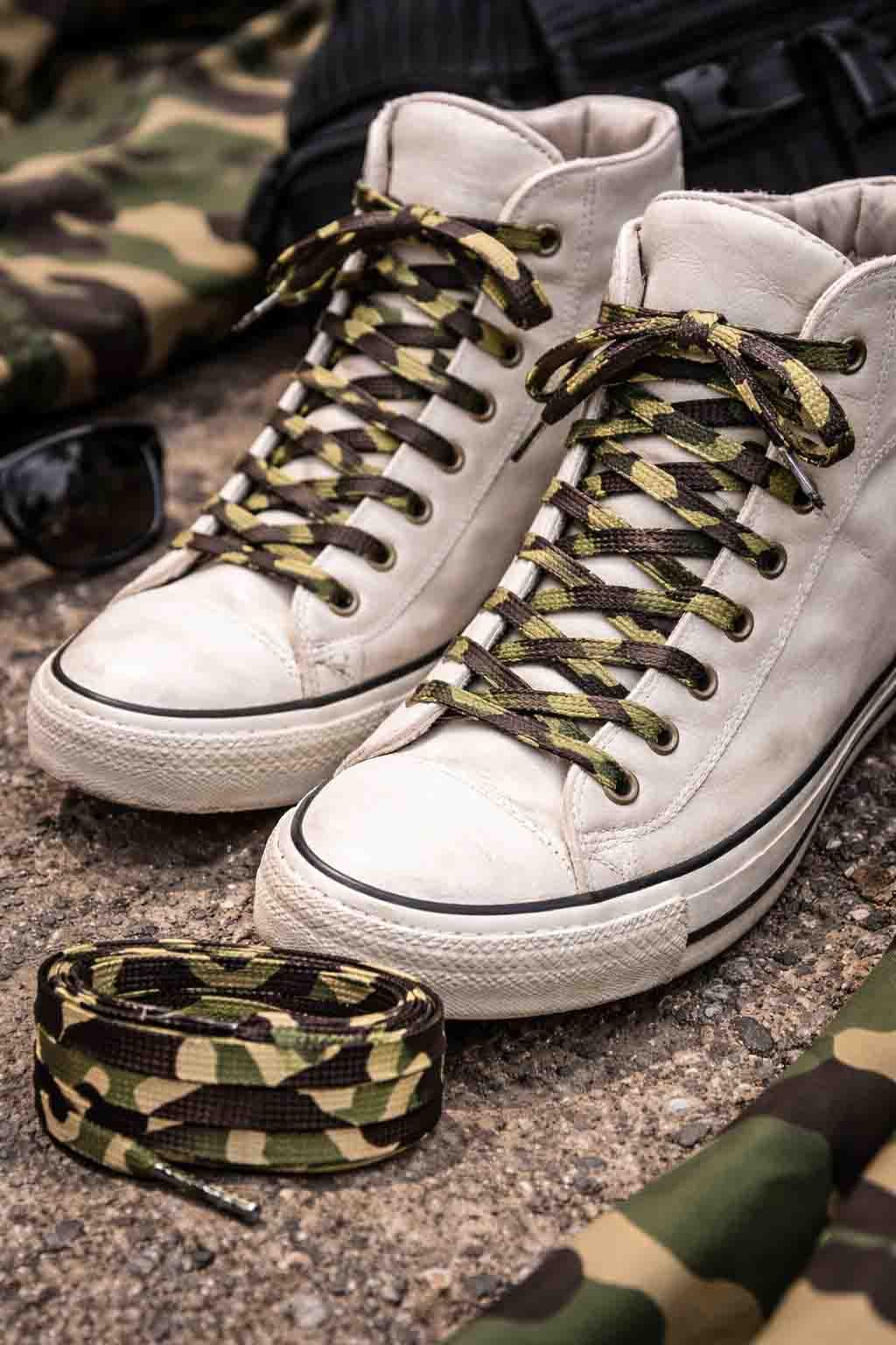 55 camouflage skosnoeren sneakers