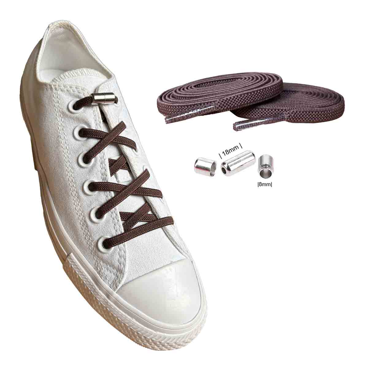 skosnoeren-elastiska-brun-kapslar-silver-skor
