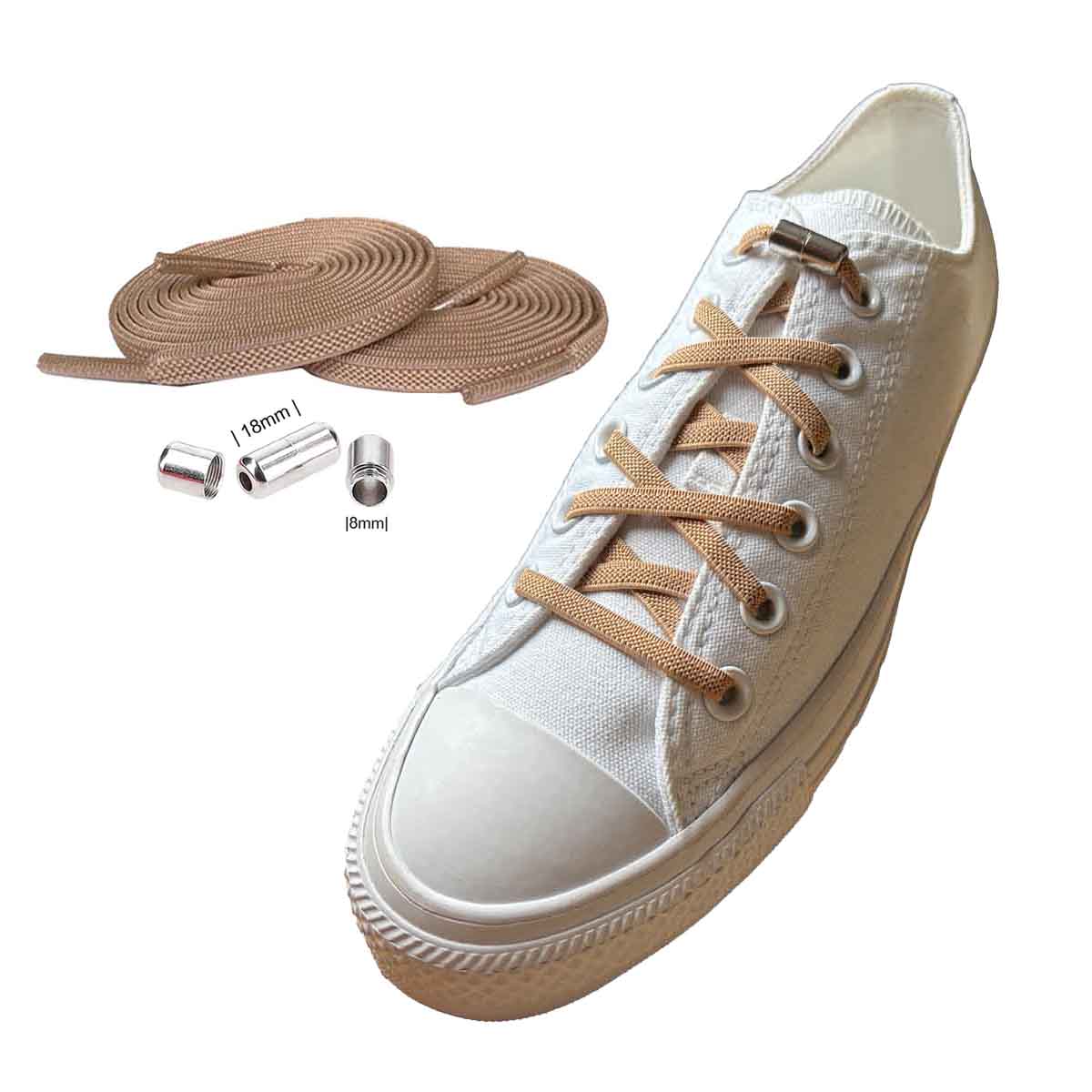 skosnoeren-elastiska-brun-ljus-kapslar-silver-skor