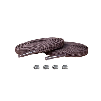 elastiska-skosnoeren-brun-navy-clips-silver-matt