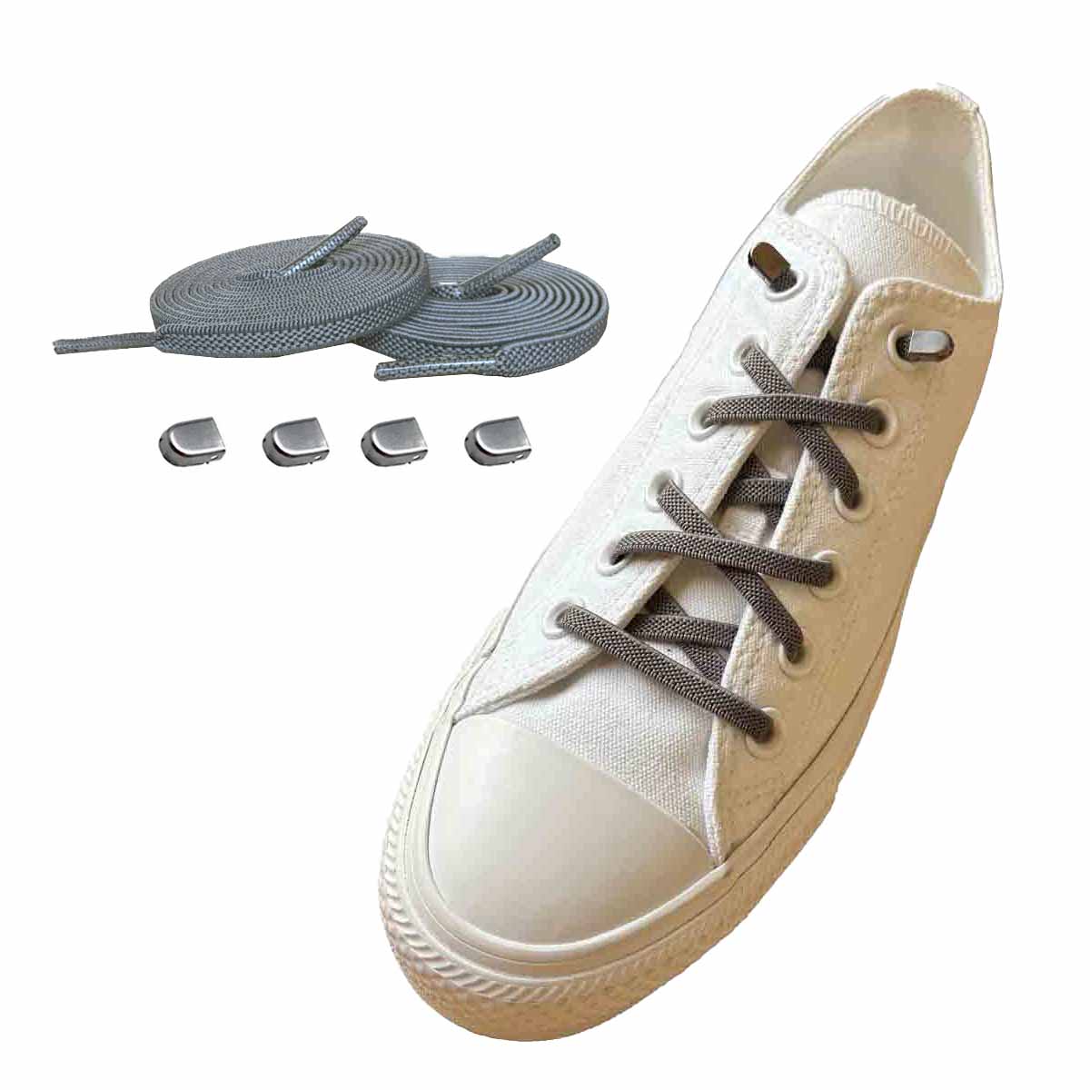 elastiska-skosnoeren-graa-clips-silver-matt-skor