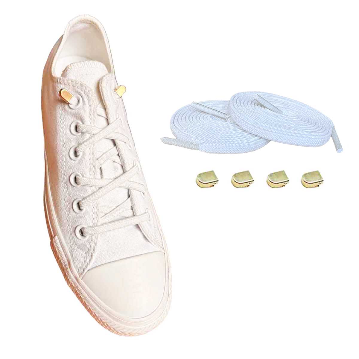 elastiska-skosnoeren-vit-clips-guld-skor