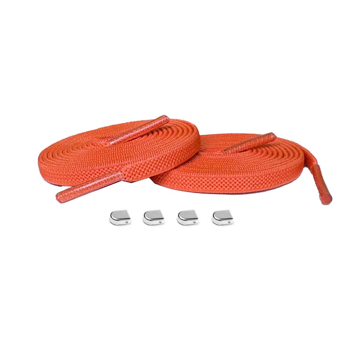 Orange / Silver – elastiska skosnoren clips orange silver blank 01 huvudbild