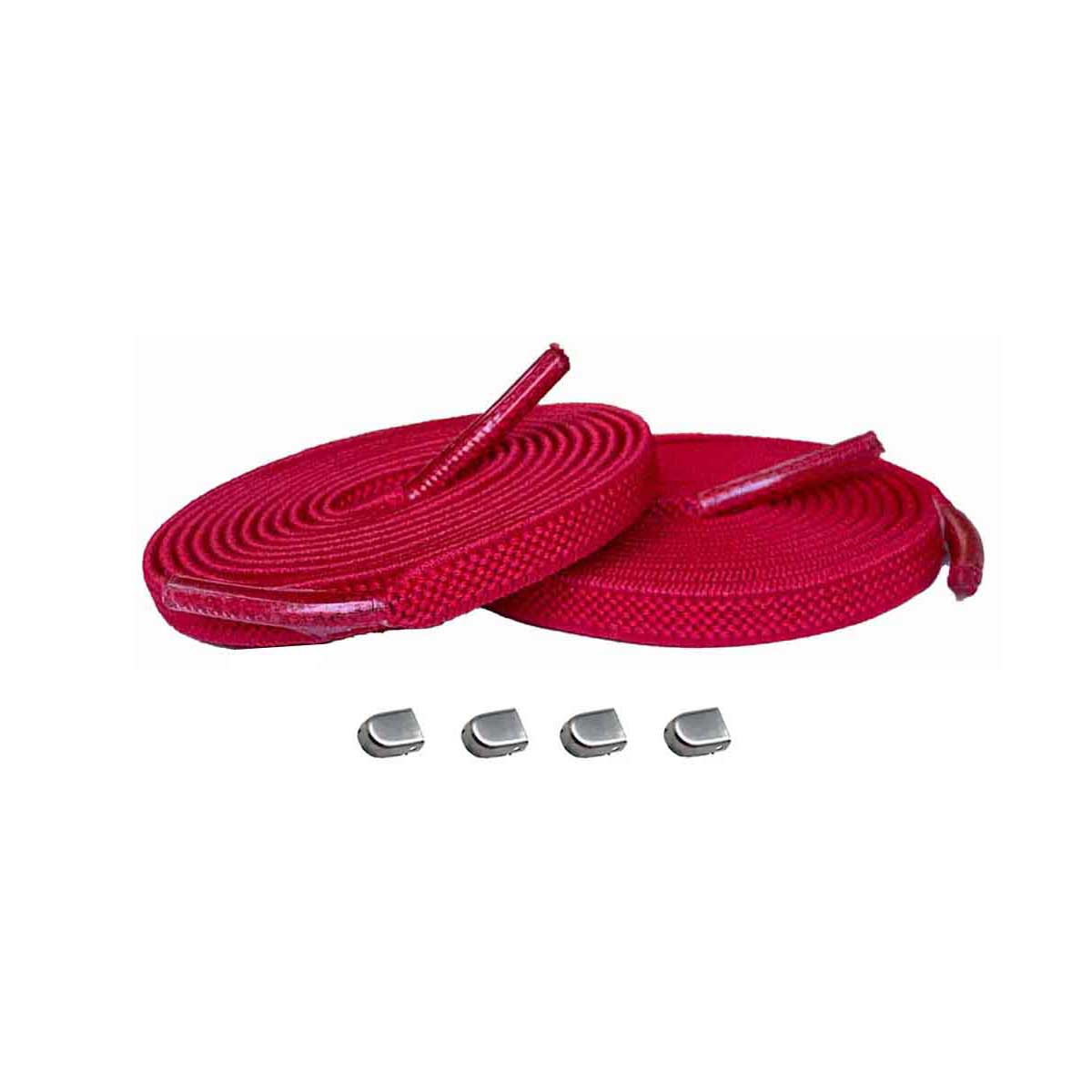 Röd / Silver matt – elastiska skosnoren clips rod silver matt 01 huvudbild