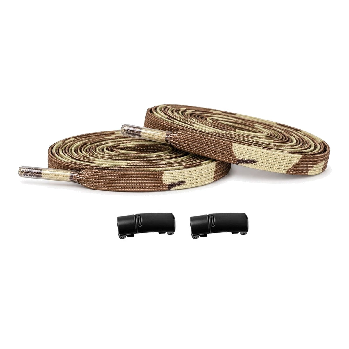 Kamouflage / Svart – elastiska skosnoren kamouflage magneter svart