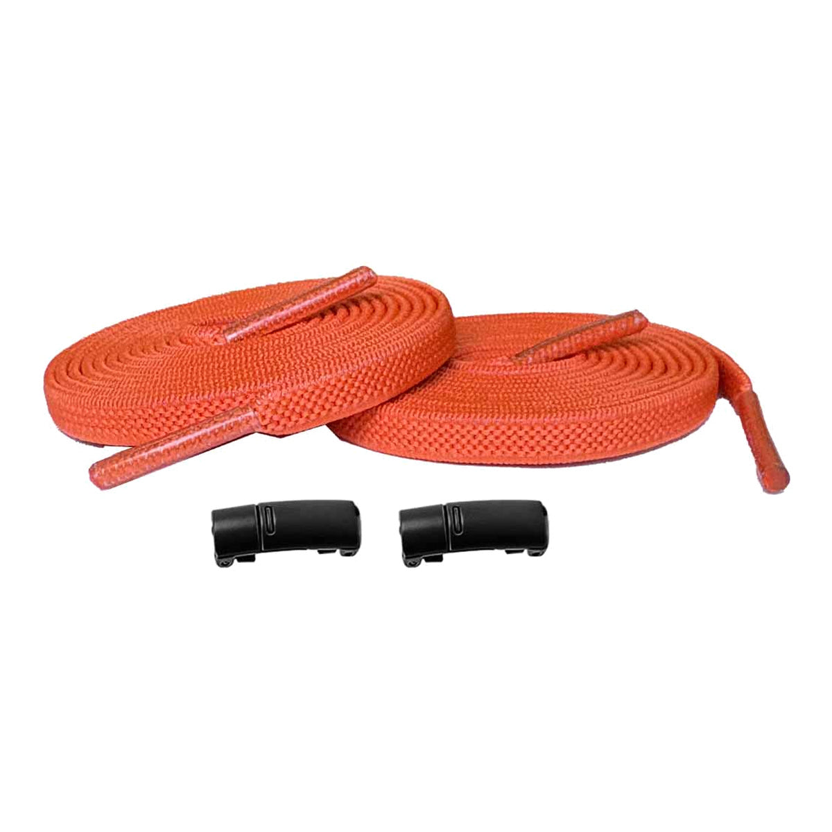 Orange / Svart – elastiska skosnoren magneter orange svart 01 huvudbild