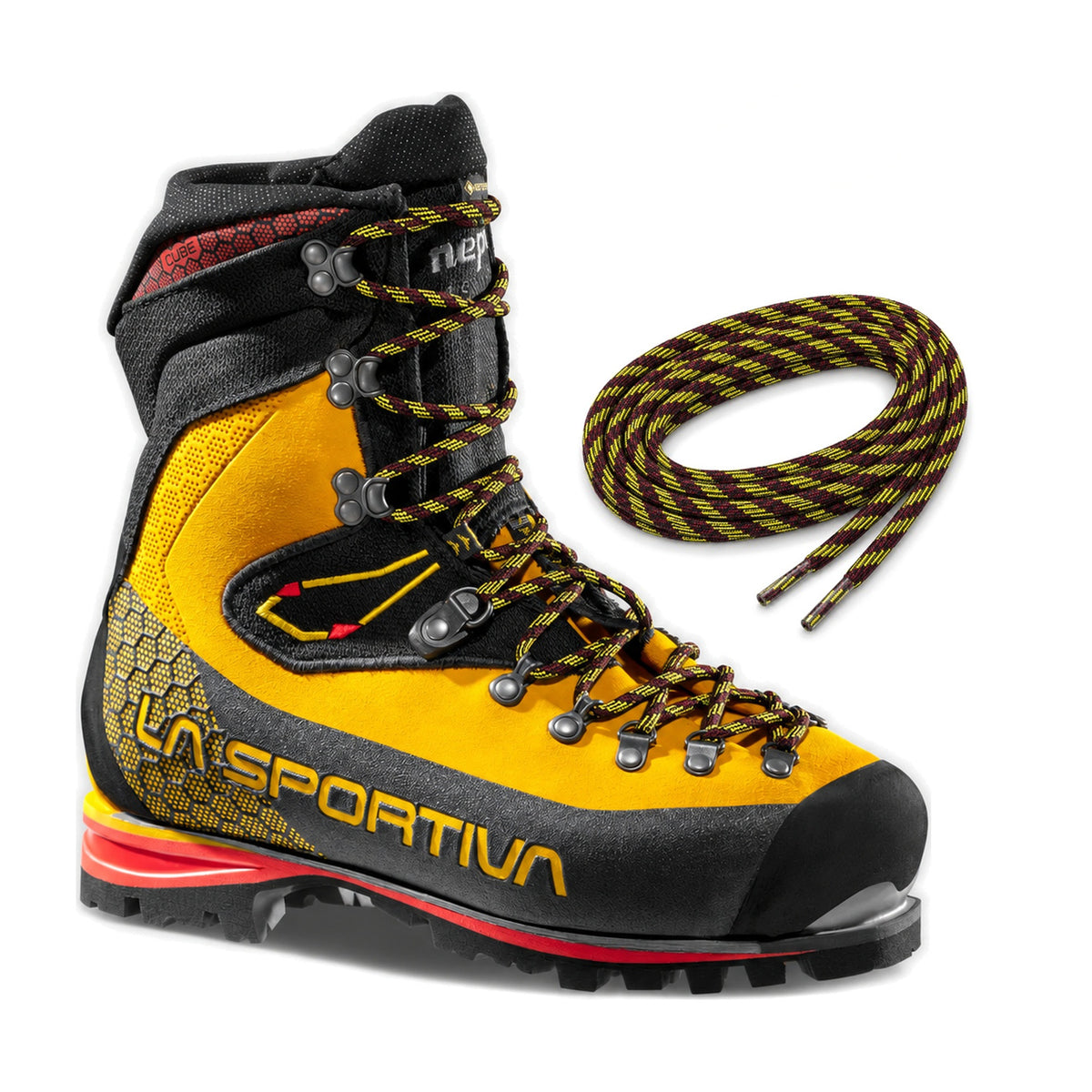 Svart gul röd / 215 cm – la sportiva mountain laces nepal svart gul rod 215 cm 02 nepal cube gtx