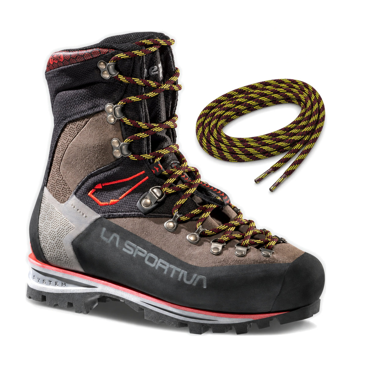Svart gul röd / 215 cm – la sportiva mountain laces nepal svart gul rod 215 cm 03 nepal trek evo gtx