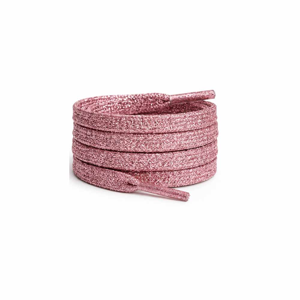skosnoeren glitter rosa platta