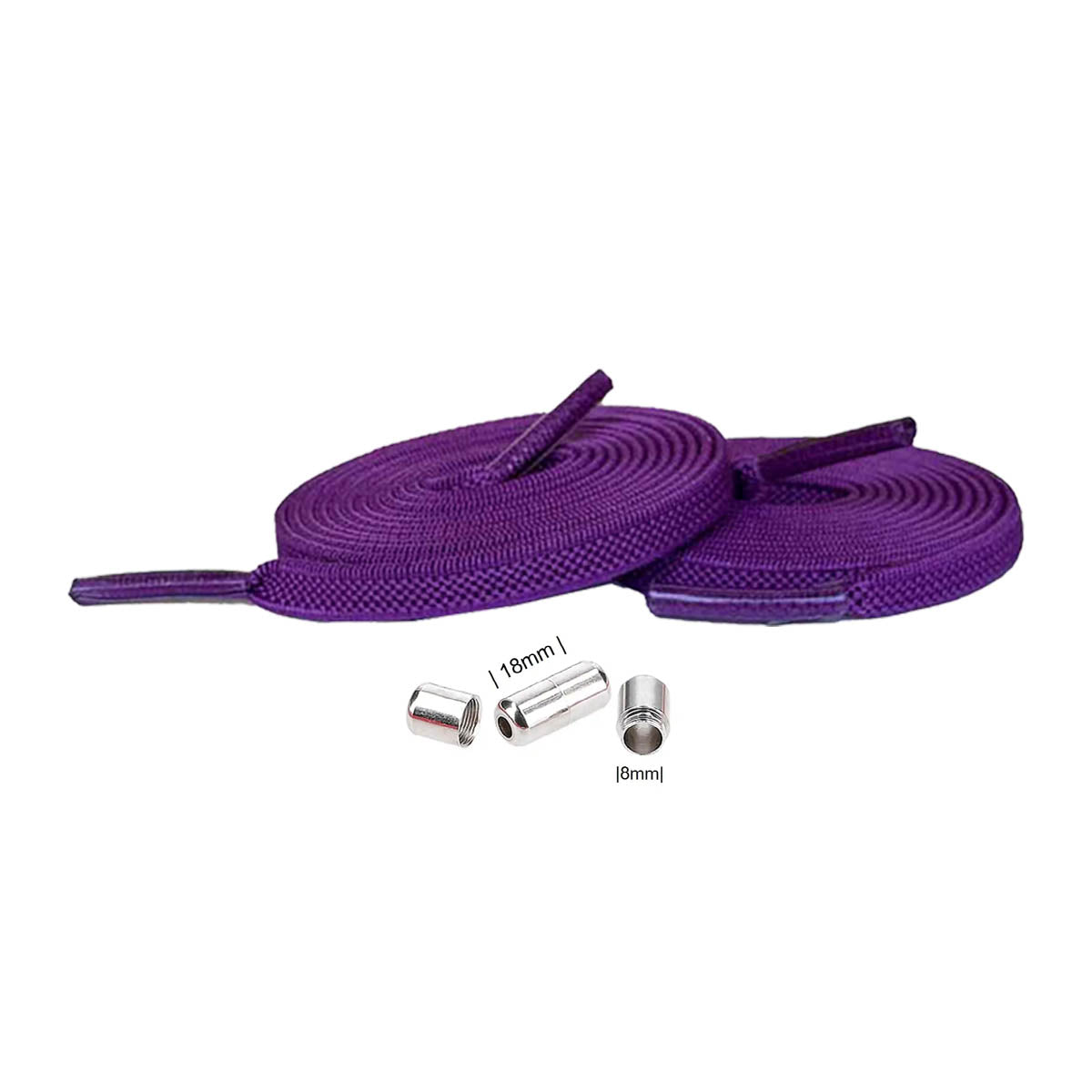 Lila – skosnoren elastisk lila kapseln silver