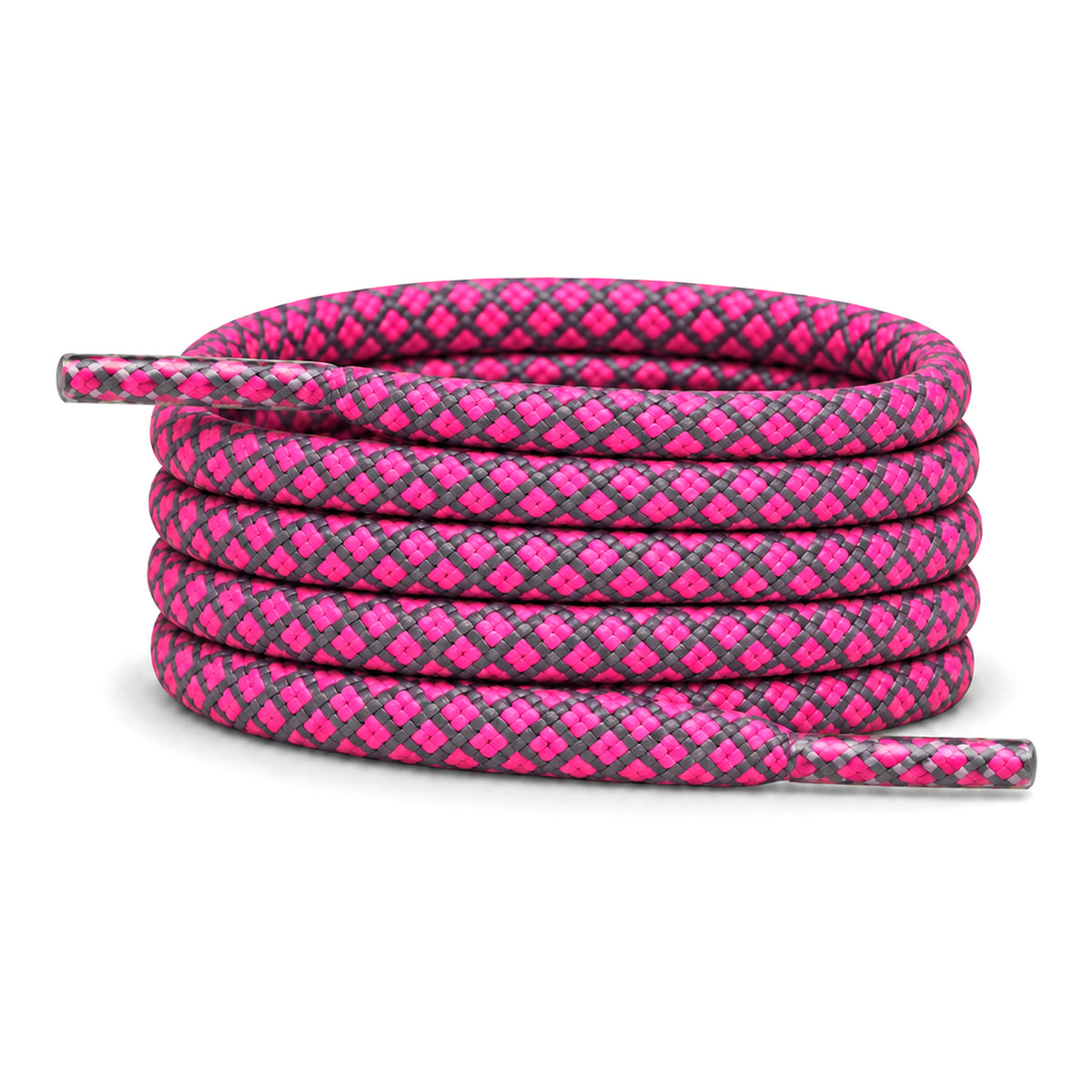 Pink neon – skosnoren reflekterande rund rosa neon 01 huvudbild